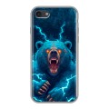 Полупрозрачный дизайнерский силиконовый чехол для Iphone 7 Медведь