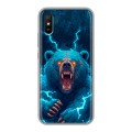 Полупрозрачный дизайнерский силиконовый чехол для Xiaomi RedMi 9A Медведь