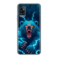 Полупрозрачный дизайнерский пластиковый чехол для ZTE Blade A71 Медведь