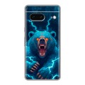 Полупрозрачный дизайнерский силиконовый чехол для Google Pixel 7 Медведь
