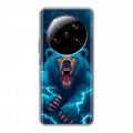 Полупрозрачный дизайнерский силиконовый чехол для Xiaomi 13 Ultra Медведь