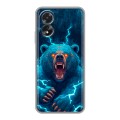 Полупрозрачный дизайнерский пластиковый чехол для OPPO A38 4G Медведь