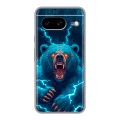Полупрозрачный дизайнерский силиконовый чехол для Google Pixel 8 Медведь