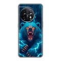 Полупрозрачный дизайнерский пластиковый чехол для OnePlus 11 Медведь