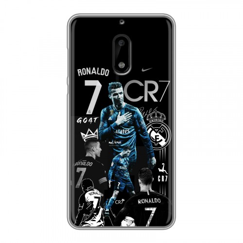 Дизайнерский пластиковый чехол для Nokia 6 Реал Роналдо