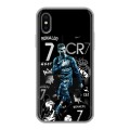 Дизайнерский силиконовый чехол для Iphone x10 Реал Роналдо