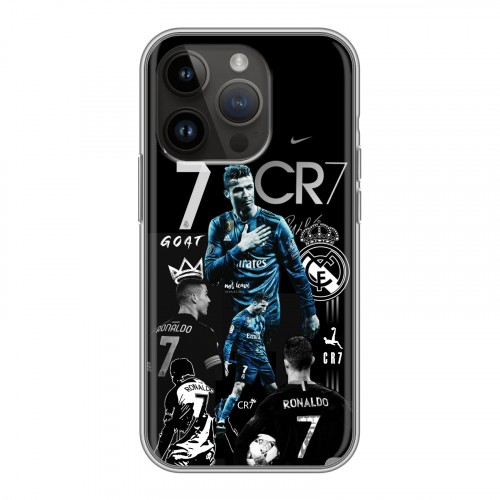 Дизайнерский силиконовый чехол для Iphone 14 Pro Реал Роналдо