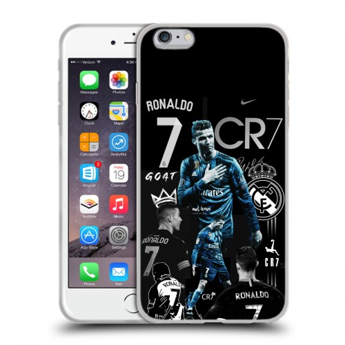 Дизайнерский силиконовый чехол для Iphone 6 Plus/6s Plus Реал Роналдо