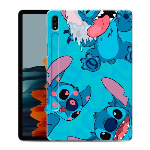 Дизайнерский силиконовый чехол для Samsung Galaxy Tab S7 Лило и Стич
