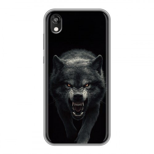 Полупрозрачный дизайнерский пластиковый чехол для Huawei Honor 8s Волк
