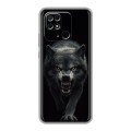 Полупрозрачный дизайнерский силиконовый с усиленными углами чехол для Xiaomi Redmi 10C Волк