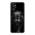 Полупрозрачный дизайнерский силиконовый с усиленными углами чехол для OPPO A96 Волк