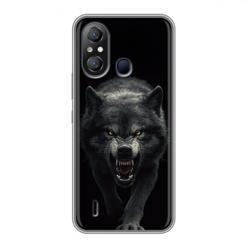 Полупрозрачный дизайнерский силиконовый чехол для Itel A49 Волк
