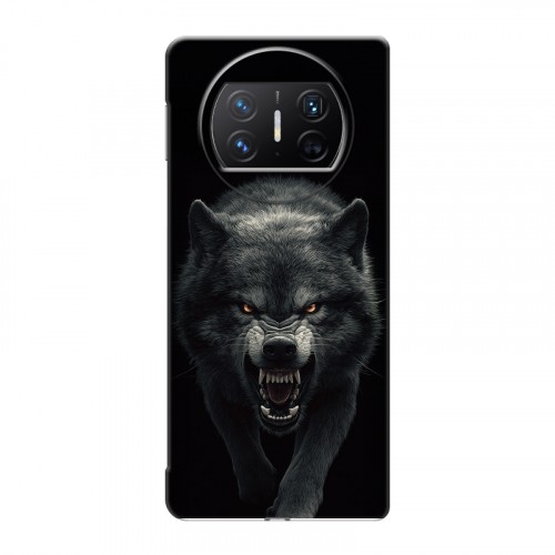 Полупрозрачный дизайнерский пластиковый чехол для Huawei Mate X3 Волк