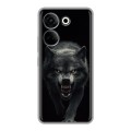 Полупрозрачный дизайнерский пластиковый чехол для Tecno Camon 20 Волк