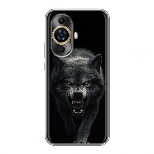 Полупрозрачный дизайнерский силиконовый чехол для Huawei Nova 11 Волк