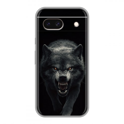 Полупрозрачный дизайнерский пластиковый чехол для Google Pixel 8a Волк
