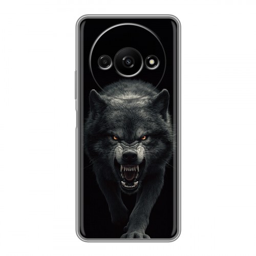 Полупрозрачный дизайнерский пластиковый чехол для Xiaomi RedMi A3 Волк
