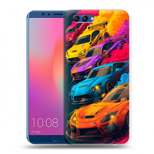 Полупрозрачный дизайнерский пластиковый чехол для Huawei Honor View 10 Тачки