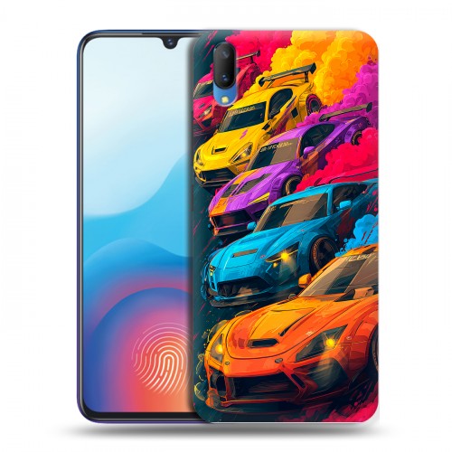 Полупрозрачный дизайнерский пластиковый чехол для Vivo V11 Тачки