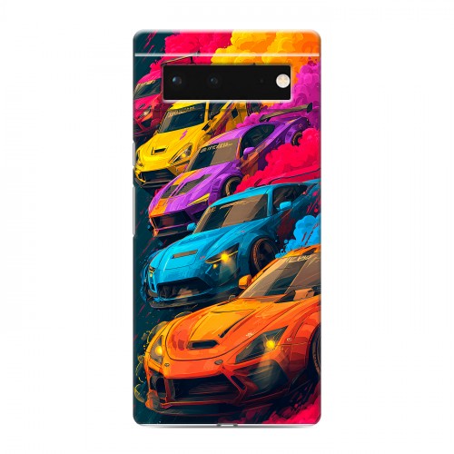 Полупрозрачный дизайнерский силиконовый чехол для Google Pixel 6 Тачки