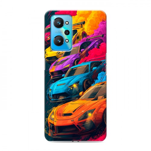 Полупрозрачный дизайнерский силиконовый чехол для Realme GT Neo 2 Тачки