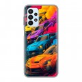 Полупрозрачный дизайнерский силиконовый с усиленными углами чехол для Samsung Galaxy A23 Тачки