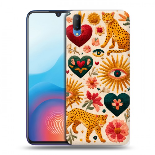 Полупрозрачный дизайнерский пластиковый чехол для Vivo V11 Модный принт