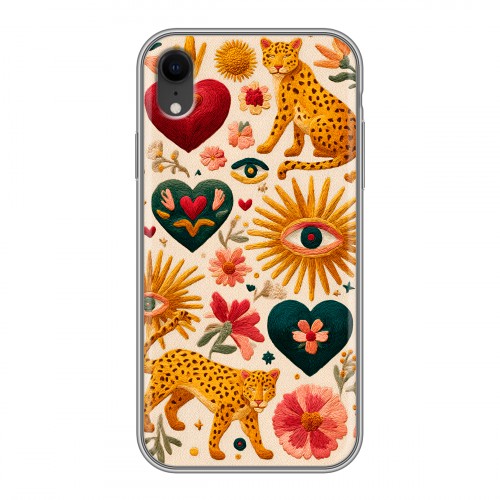 Полупрозрачный дизайнерский пластиковый чехол для Iphone Xr Модный принт