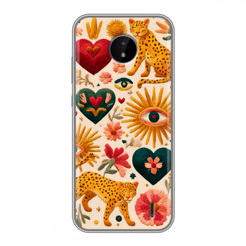 Полупрозрачный дизайнерский пластиковый чехол для Nokia C20 Модный принт