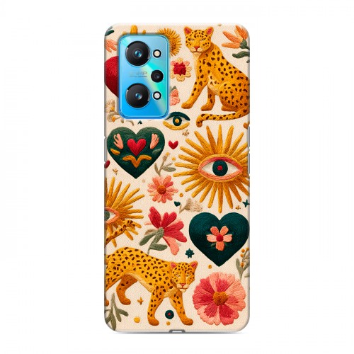 Полупрозрачный дизайнерский силиконовый чехол для Realme GT Neo 2 Модный принт