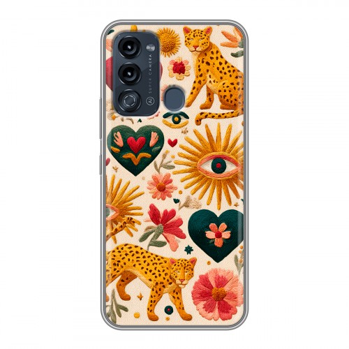 Полупрозрачный дизайнерский силиконовый с усиленными углами чехол для Itel Vision 3 Модный принт