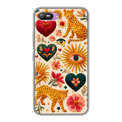 Полупрозрачный дизайнерский силиконовый с усиленными углами чехол для Itel A25 Модный принт