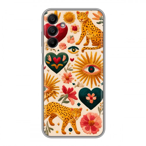 Полупрозрачный дизайнерский силиконовый чехол для Samsung Galaxy A15 Модный принт