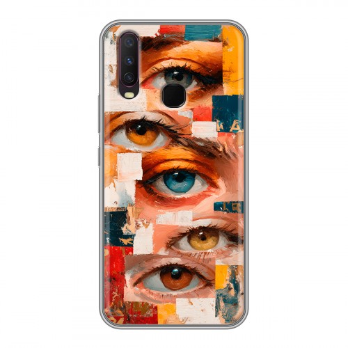 Полупрозрачный дизайнерский силиконовый чехол для Vivo Y17 Модный принт