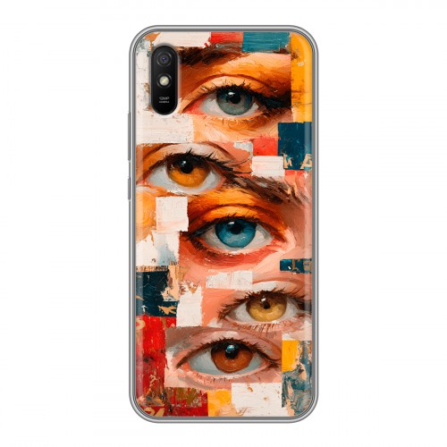 Полупрозрачный дизайнерский силиконовый чехол для Xiaomi RedMi 9A Модный принт
