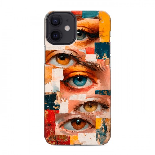 Полупрозрачный дизайнерский силиконовый с усиленными углами чехол для Iphone 12 Mini Модный принт