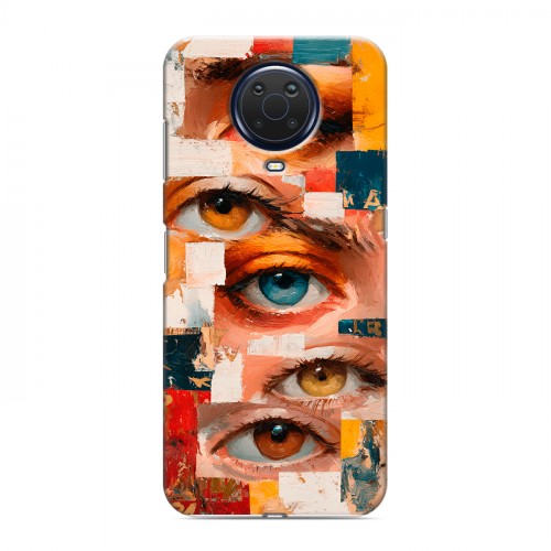 Полупрозрачный дизайнерский силиконовый чехол для Nokia G20 Модный принт