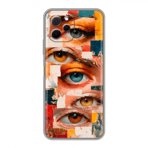 Полупрозрачный дизайнерский силиконовый с усиленными углами чехол для Huawei Nova Y61 Модный принт