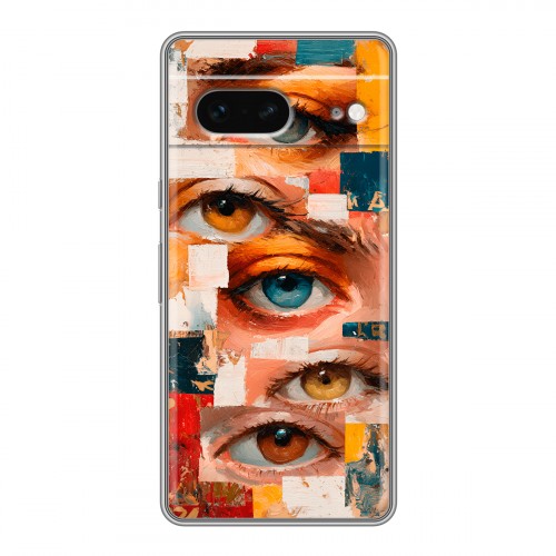 Полупрозрачный дизайнерский силиконовый чехол для Google Pixel 7 Модный принт