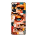 Полупрозрачный дизайнерский силиконовый чехол для OPPO Reno8 T Модный принт