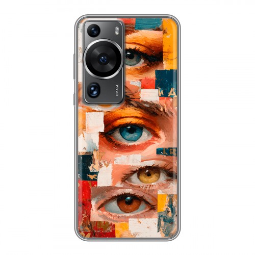 Полупрозрачный дизайнерский пластиковый чехол для Huawei P60 Модный принт