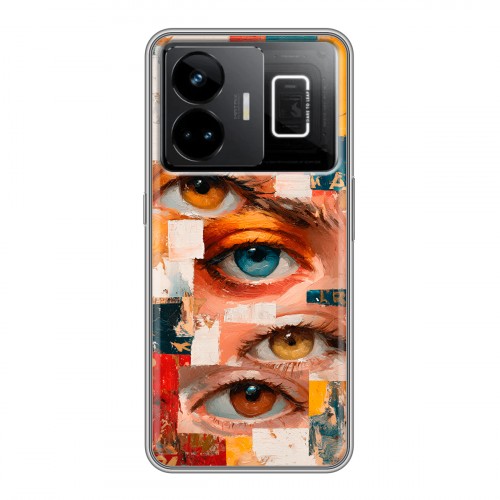 Полупрозрачный дизайнерский силиконовый чехол для Realme GT3 Модный принт
