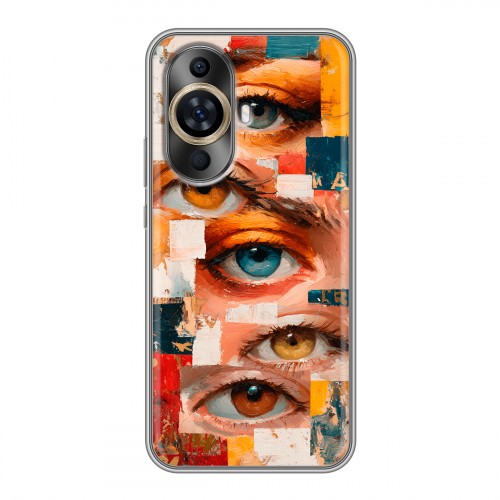 Полупрозрачный дизайнерский силиконовый с усиленными углами чехол для Huawei Nova 11 Модный принт