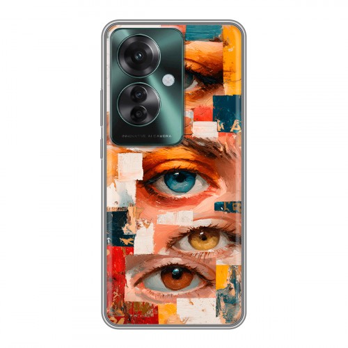 Полупрозрачный дизайнерский пластиковый чехол для Oppo Reno 11F Модный принт