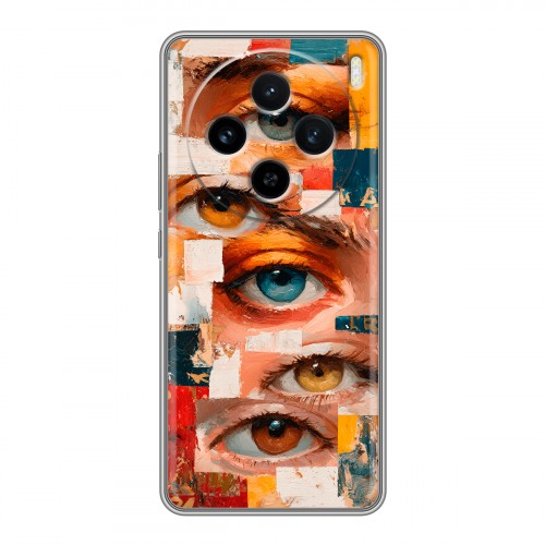 Полупрозрачный дизайнерский силиконовый чехол для Vivo X100 Модный принт