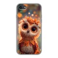 Полупрозрачный дизайнерский силиконовый чехол для Iphone 7 Милая сова