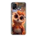 Полупрозрачный дизайнерский силиконовый чехол для TCL 405 Милая сова