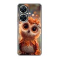 Полупрозрачный дизайнерский силиконовый с усиленными углами чехол для Huawei Nova 11i Милая сова