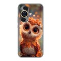 Полупрозрачный дизайнерский силиконовый с усиленными углами чехол для Huawei Nova 11 Милая сова